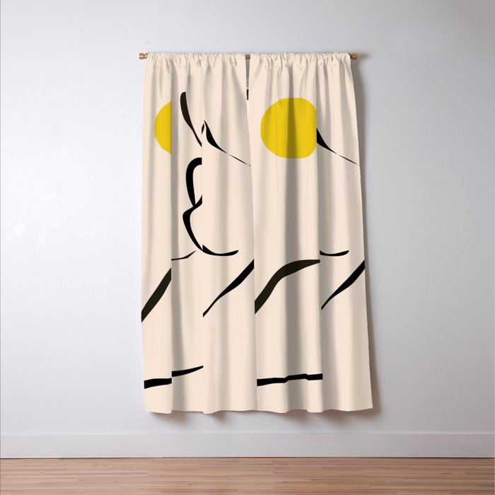 abstract minimal nude Window Curtain Gallery Image 3