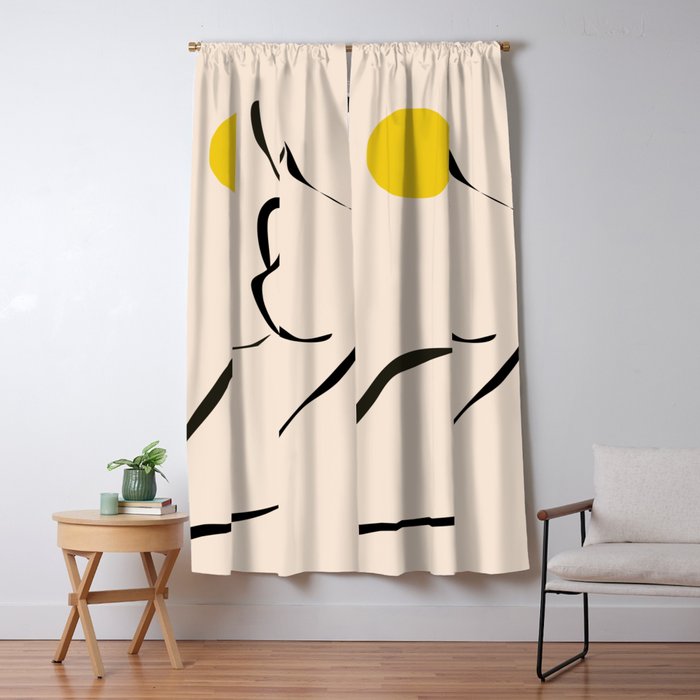 abstract minimal nude Window Curtain Gallery Image 5