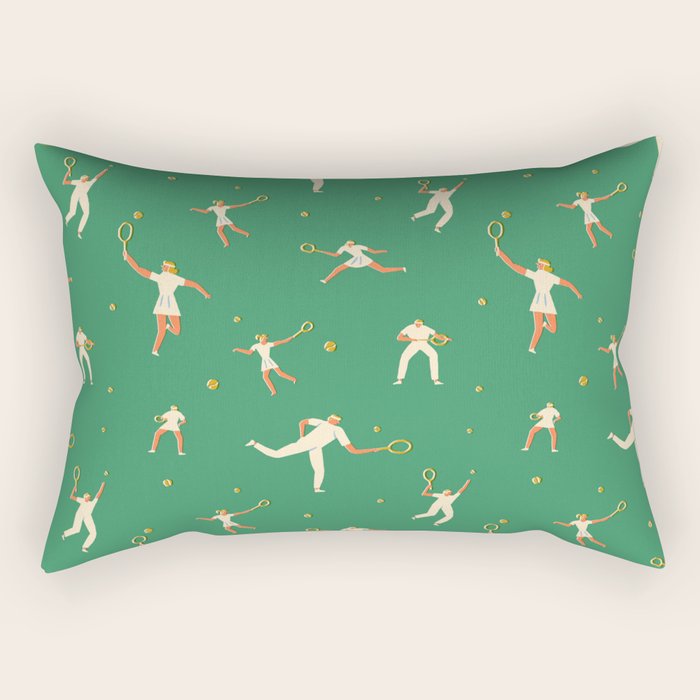 Tennis players Rectangular Pillow Gallery Image 2