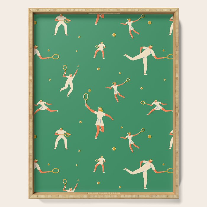 Tennis players Serving Tray Gallery Image 1