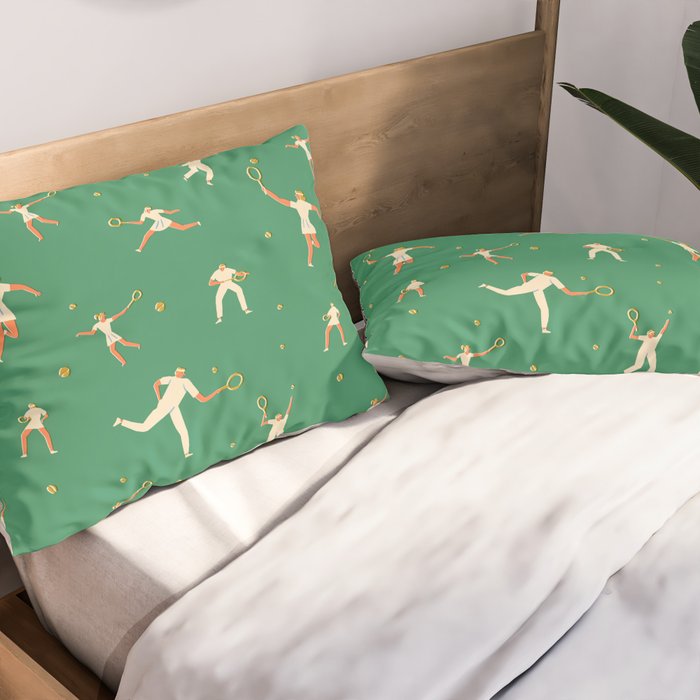 Tennis players Pillow Sham Gallery Image 2