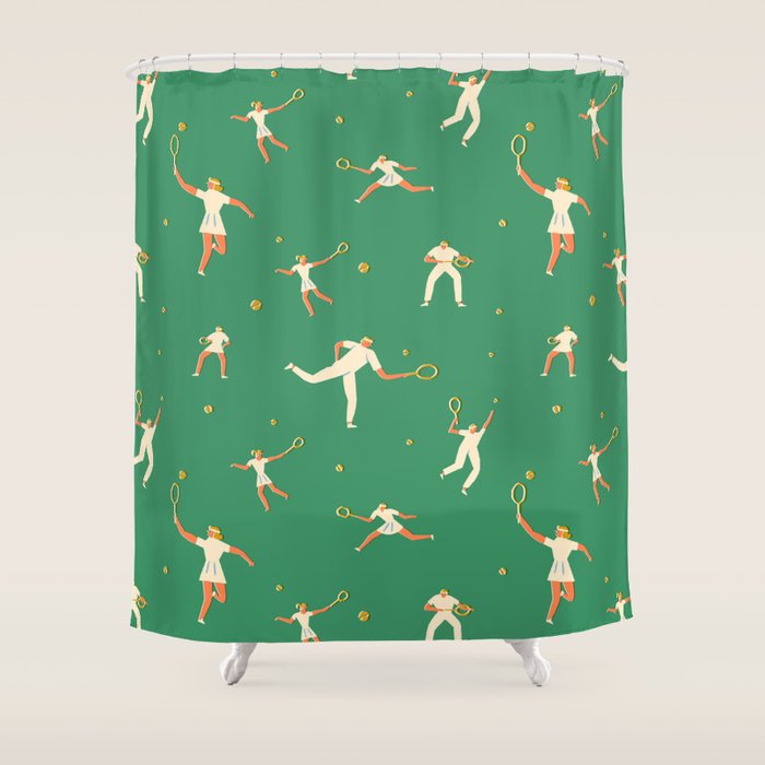 Tennis players Shower Curtain Gallery Image 1