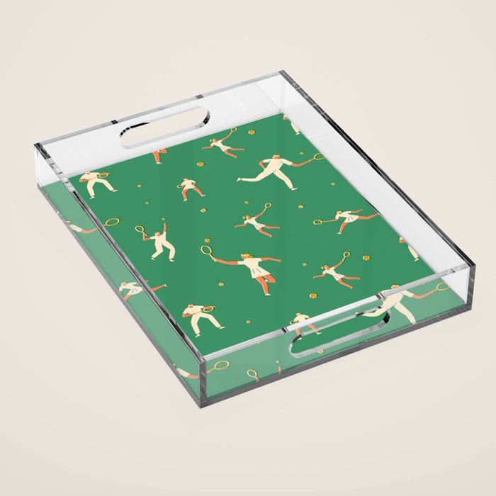 Tennis players Acrylic Tray Gallery Image 1