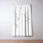 Small Wildflowers Minimalist Line Art Window Curtain Gallery Image 3