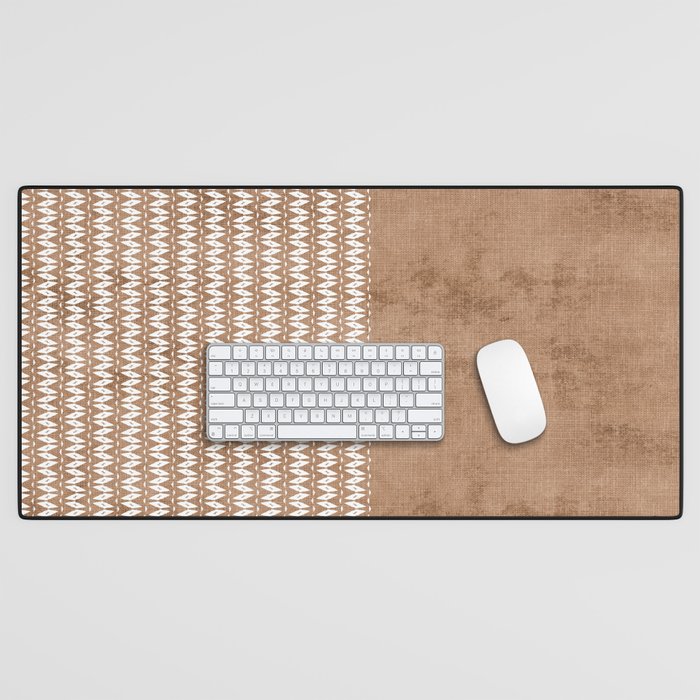 Two Toned Tan Texture Desk Mat Gallery Image 1
