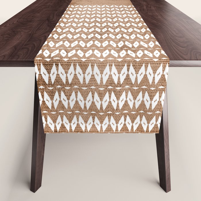Two Toned Tan Texture Table Runner Gallery Image 1