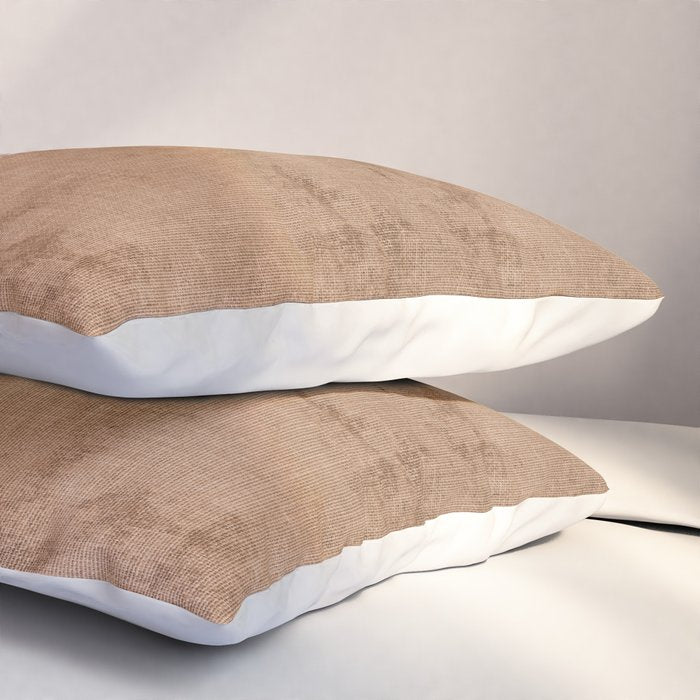 Two Toned Tan Texture Pillow Sham Gallery Image 3