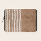 Two Toned Tan Texture Laptop Sleeve Gallery Image 1