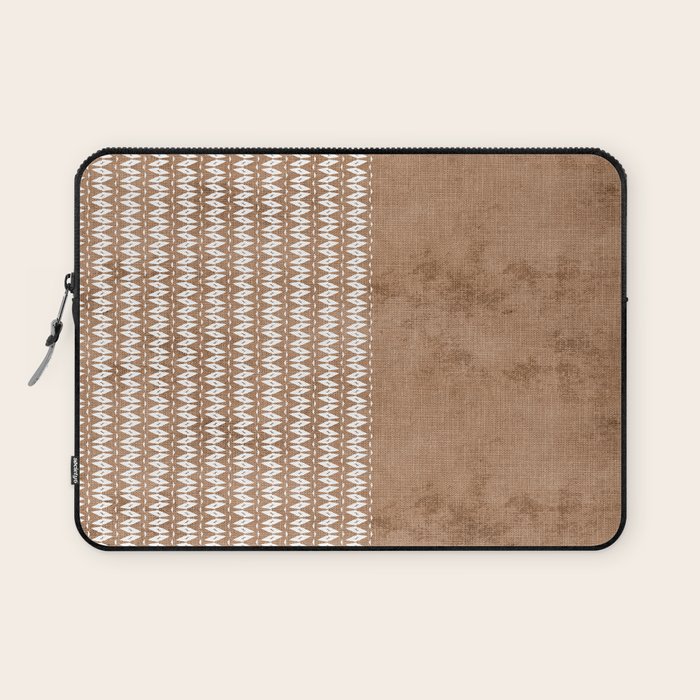 Two Toned Tan Texture Laptop Sleeve Gallery Image 1