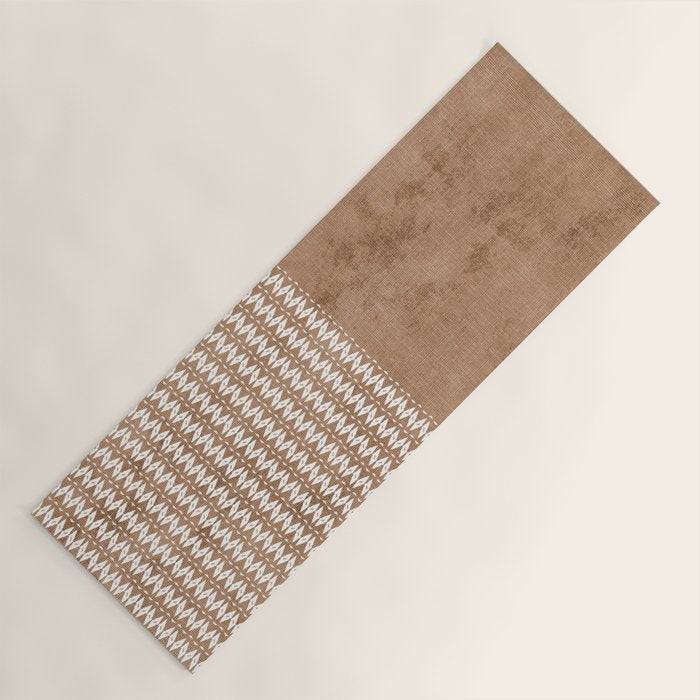Two Toned Tan Texture Yoga Mat Gallery Image 1