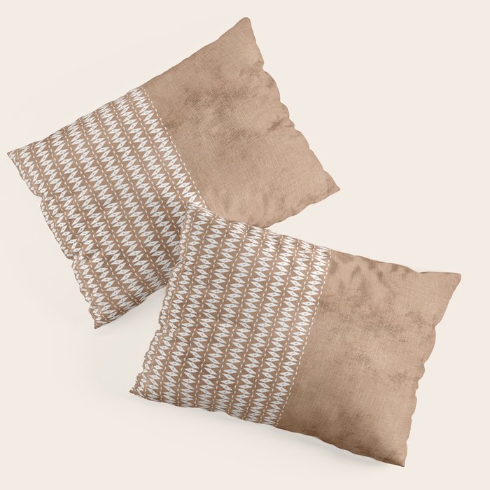 Two Toned Tan Texture Pillow Sham Gallery Image 3