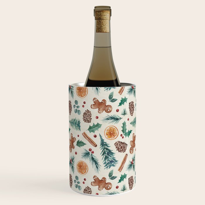 Farm house Christmas Burlap Wine Chiller Gallery Image 1