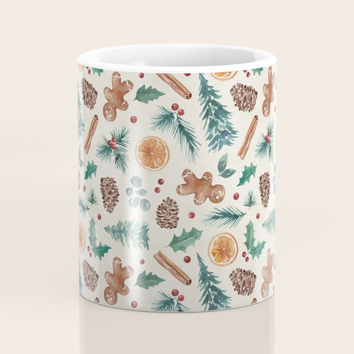Farm house Christmas Burlap Coffee Mug Gallery Image 4