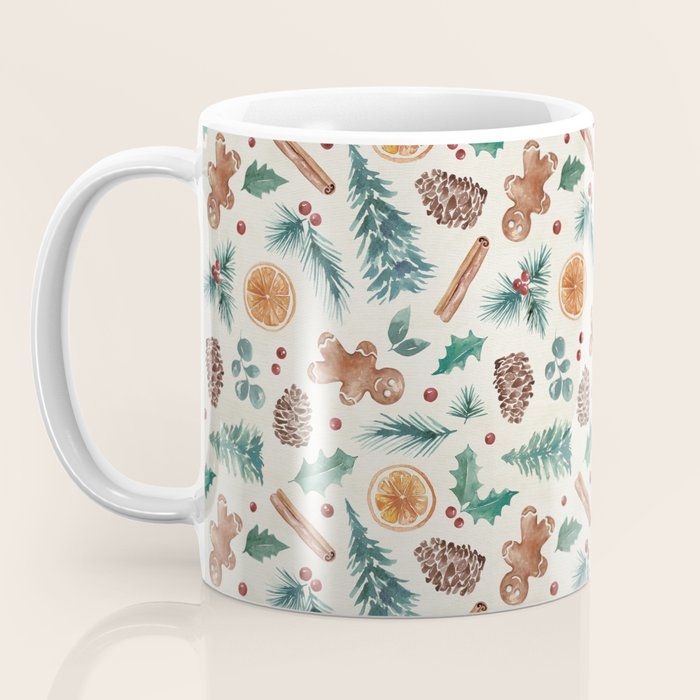 Farm house Christmas Burlap Coffee Mug Gallery Image 3