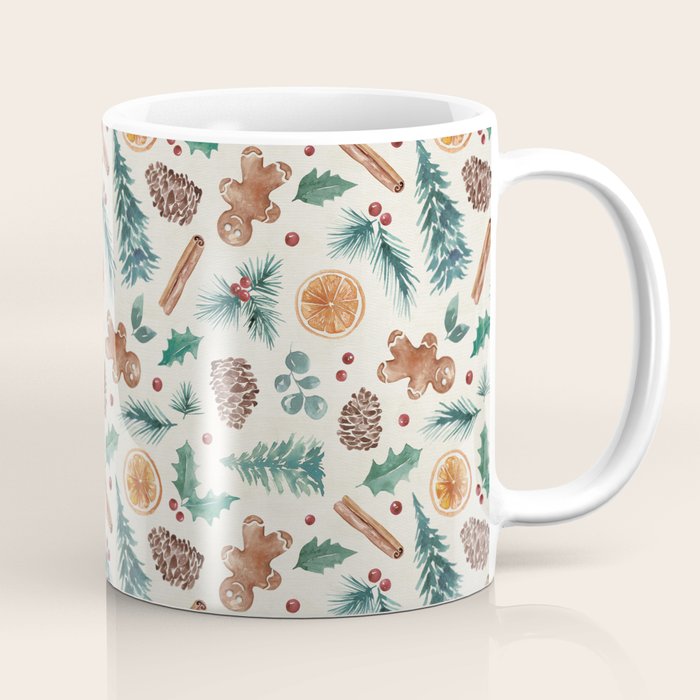 Farm house Christmas Burlap Coffee Mug Gallery Image 1