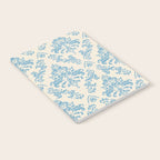 Elegant Air Blue Damask Pattern Notebook Gallery Image 2