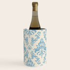 Elegant Air Blue Damask Pattern Wine Chiller Gallery Image 2