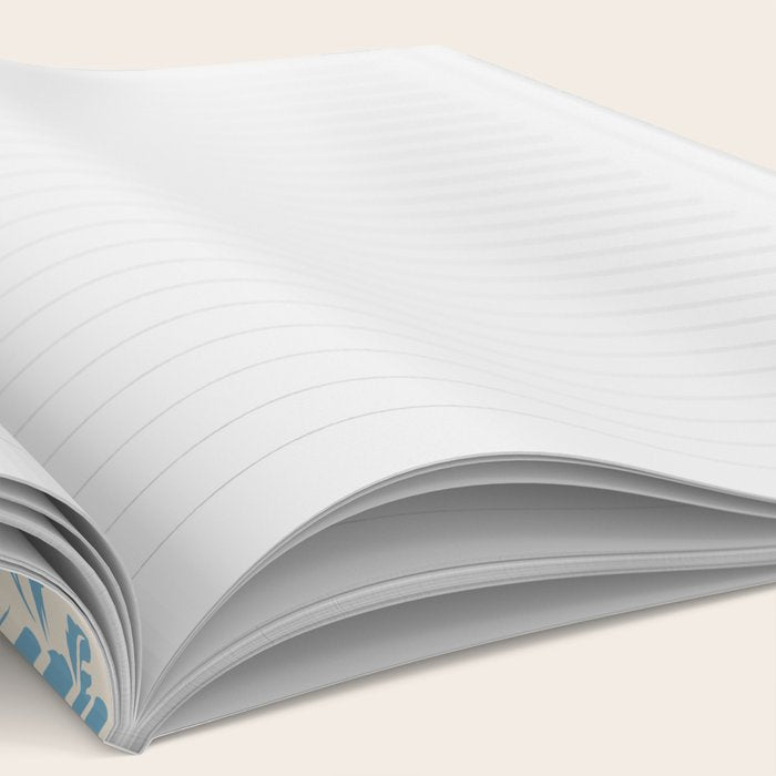 Elegant Air Blue Damask Pattern Notebook Gallery Image 2