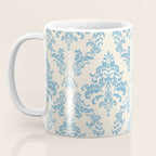 Elegant Air Blue Damask Pattern Coffee Mug Gallery Image 3