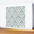 Elegant Air Blue Damask Pattern Wall Mural Gallery Image 2