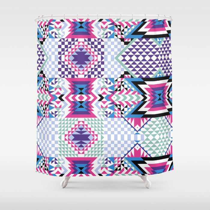 MB2 Tribal geometric Shower Curtain Gallery Image 1