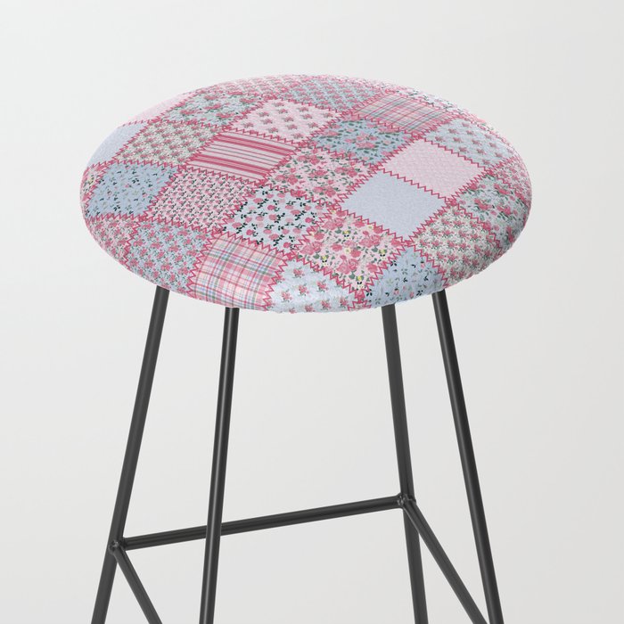 Pretty Pastel Patchwork Stool Gallery Image 2