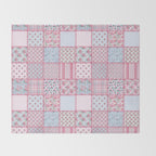 Pretty Pastel Patchwork Throw Blanket Gallery Image 2