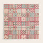 Pretty Pastel Patchwork Wood Wall Art Gallery Image 1