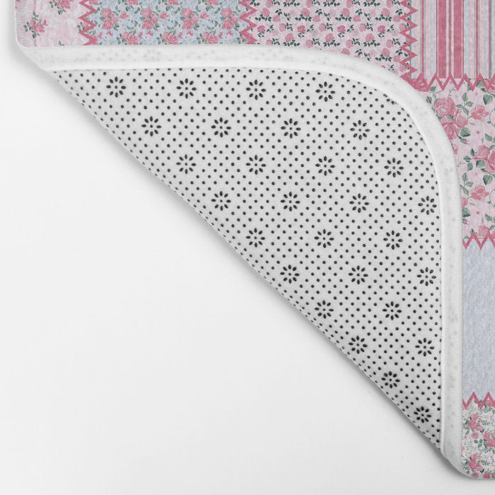 Pretty Pastel Patchwork Bath Mat Gallery Image 2