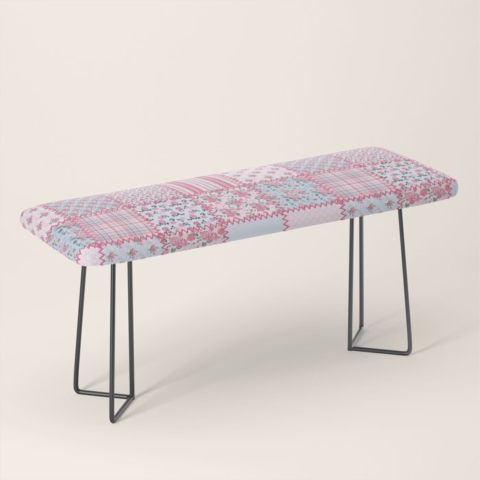Pretty Pastel Patchwork Bench Gallery Image 1