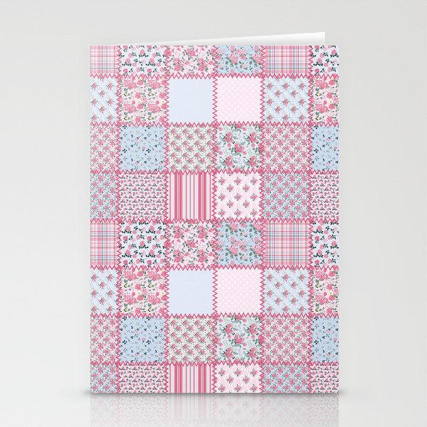 Pretty Pastel Patchwork Stationery Card Gallery Image 1