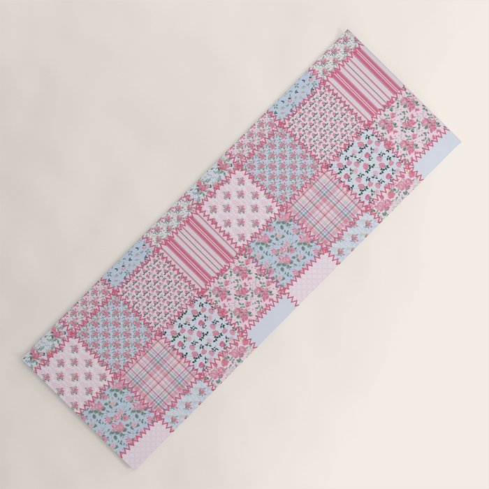 Pretty Pastel Patchwork Yoga Mat Gallery Image 1