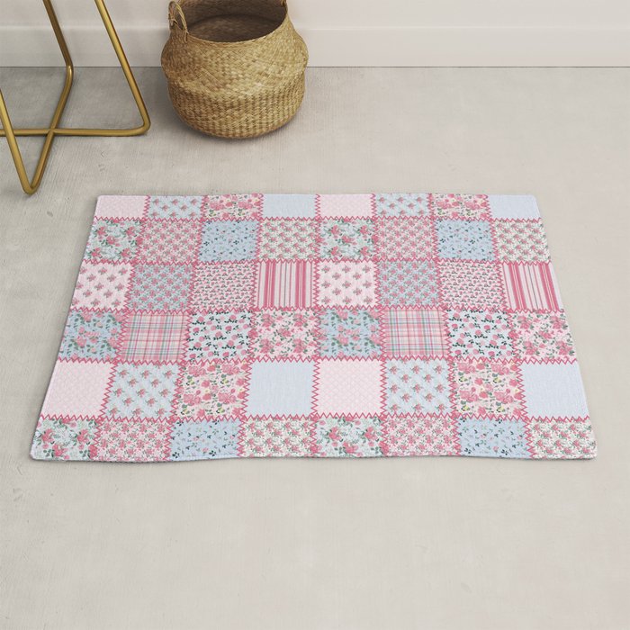 Pretty Pastel Patchwork Rug Gallery Image 1