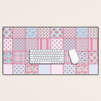 Pretty Pastel Patchwork Desk Mat Gallery Image 1