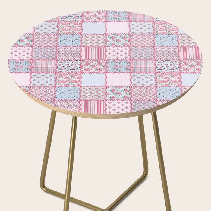 Pretty Pastel Patchwork Side Table Gallery Image 2
