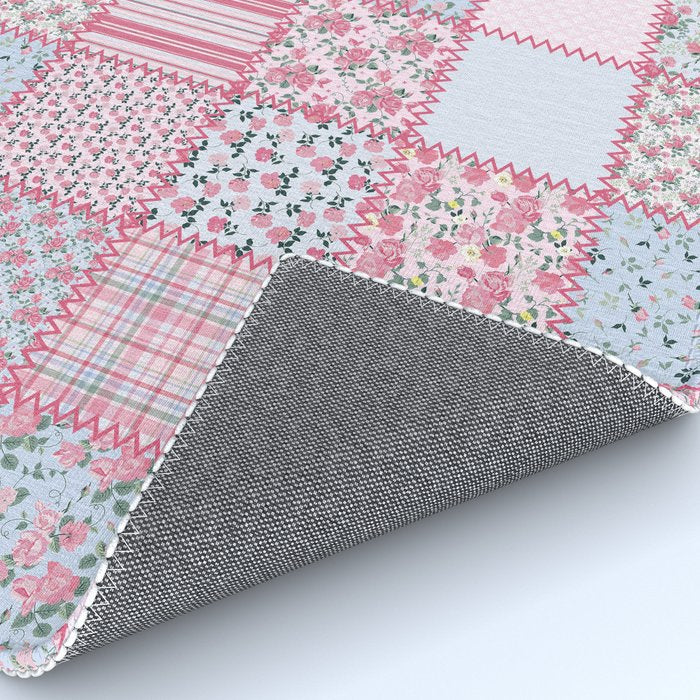 Pretty Pastel Patchwork Rug Gallery Image 4