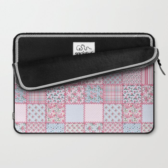 Pretty Pastel Patchwork Laptop Sleeve Gallery Image 2