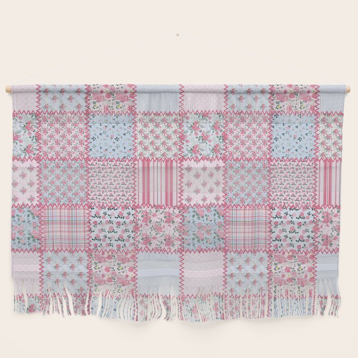 Pretty Pastel Patchwork Wall Hanging Gallery Image 1