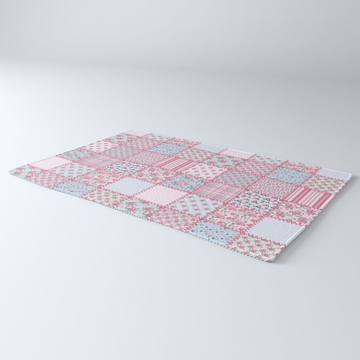 Pretty Pastel Patchwork Rug Gallery Image 3