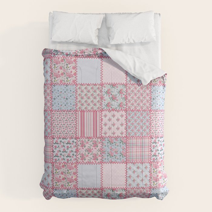 Pretty Pastel Patchwork Comforter Gallery Image 6