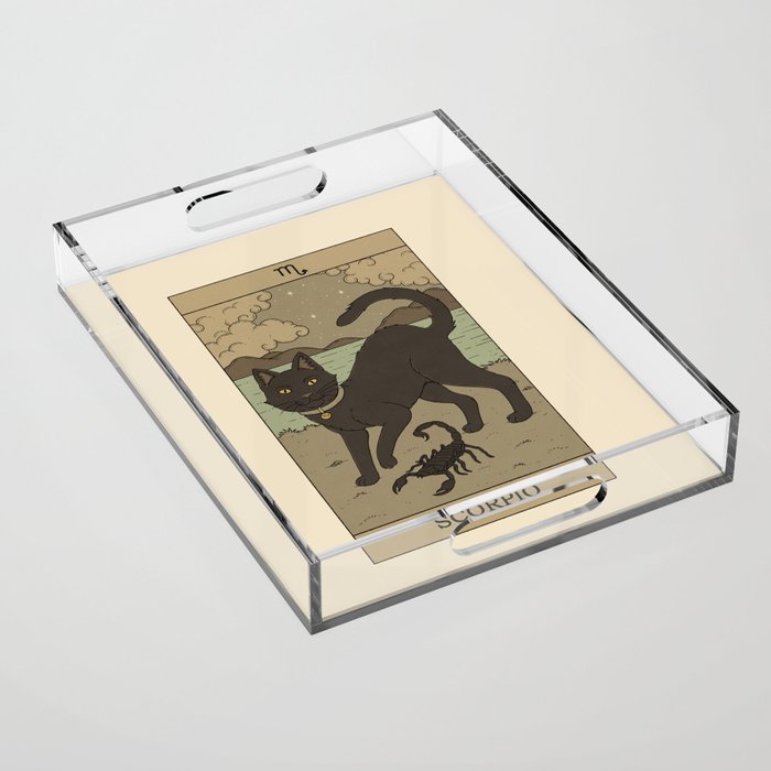Scorpio Cat Acrylic Tray Gallery Image 1