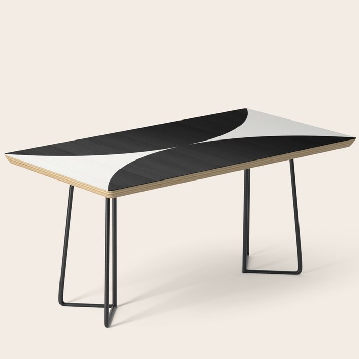 Bold Geometric Shapes Maximalism X Black and White Coffee Table Gallery Image 1