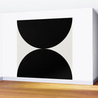Bold Geometric Shapes Maximalism X Black and White Wall Mural Gallery Image 2
