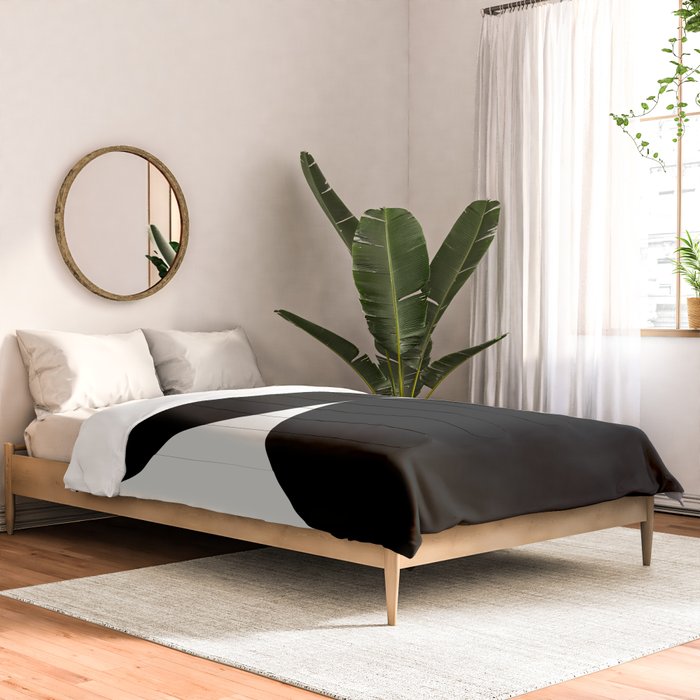 Bold Geometric Shapes Maximalism X Black and White Comforter Gallery Image 2