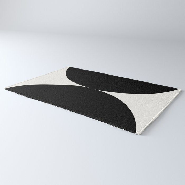 Bold Geometric Shapes Maximalism X Black and White Rug Gallery Image 3