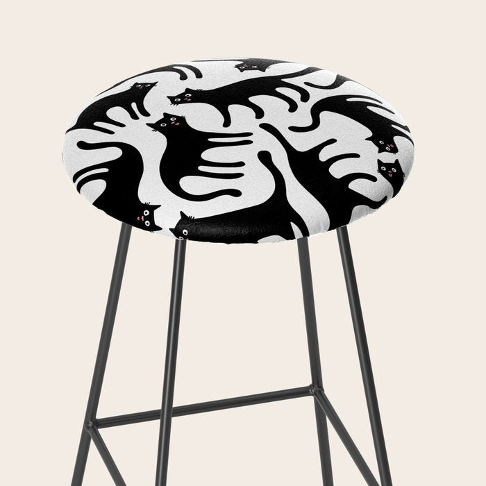 Black Cats Blep! Stool Gallery Image 2