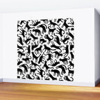 Black Cats Blep! Wall Mural Gallery Image 2