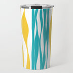 Ebb and Flow - Turquoise & Yellow Travel Mug Gallery Image 1