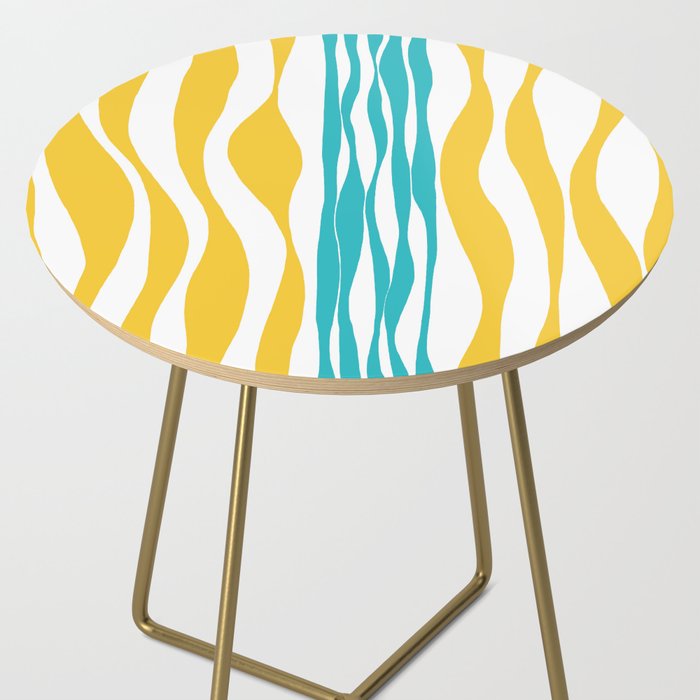 Ebb and Flow - Turquoise & Yellow Side Table Gallery Image 2
