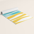 Ebb and Flow - Turquoise & Yellow Yoga Mat Gallery Image 2